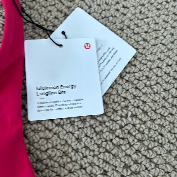 Lululemon Energy Longline Bra Sports Bra - Dark Pink - Picture 4 of 5